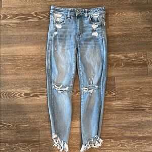 hi rise jegging crop jeans